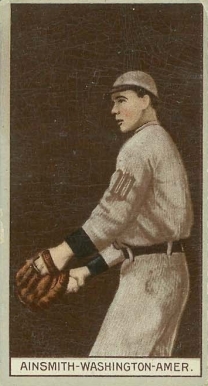 1912 Brown Backgrounds Common back AINSMITH-WASHINGTON-AMER. # Baseball Card