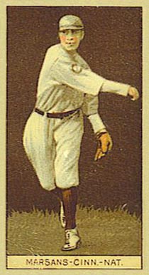 1912 Brown Backgrounds Red Cross Marsans-Cinn.-Nat. #114 Baseball Card