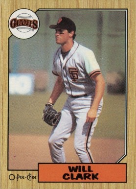 1987 O-Pee-Chee Will Clark #361 Baseball Card