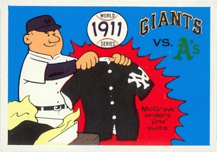 1970 Fleer World Series 1911 Giants vs. As #8 Baseball Card