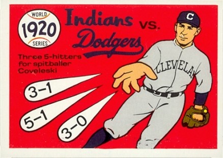 1970 Fleer World Series 1920 Indians vs. Dodgers #17 Baseball Card