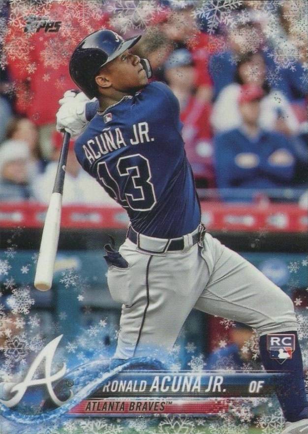 2018 Topps Holiday Ronald Acuna Jr. #50 Baseball Card