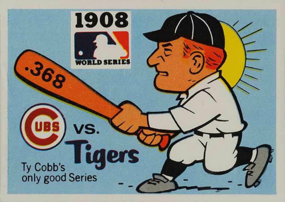 1971 Fleer World Series (Black Back) 1908 Cubs vs. Tigers #6 Baseball Card