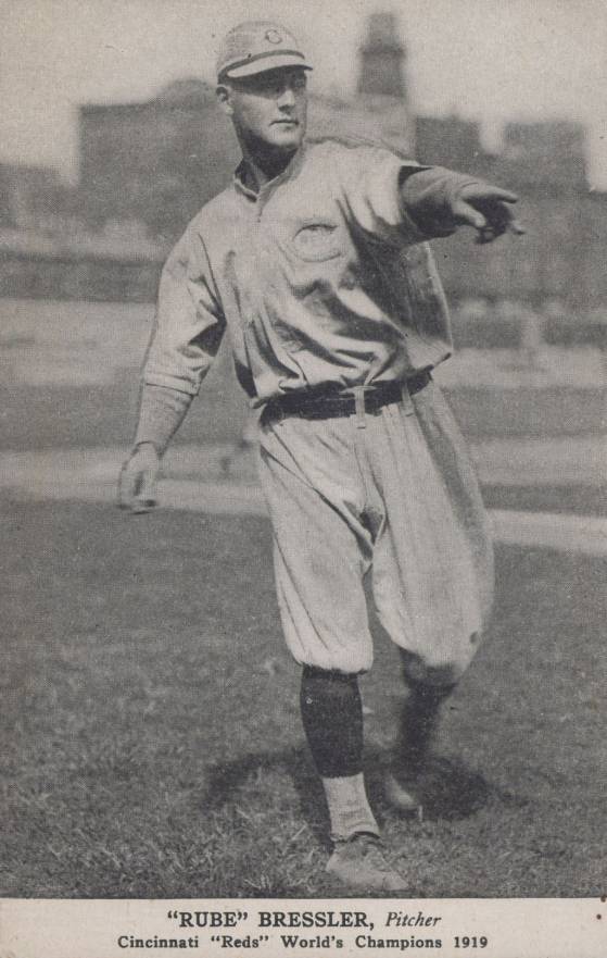 1919 Cincinnati Reds Postcards Rube Bressler # Baseball Card