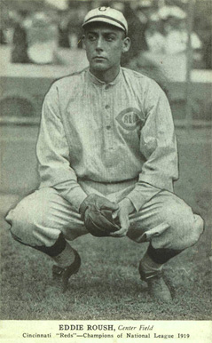 1919 Cincinnati Reds Postcards Eddie Roush # Baseball Card