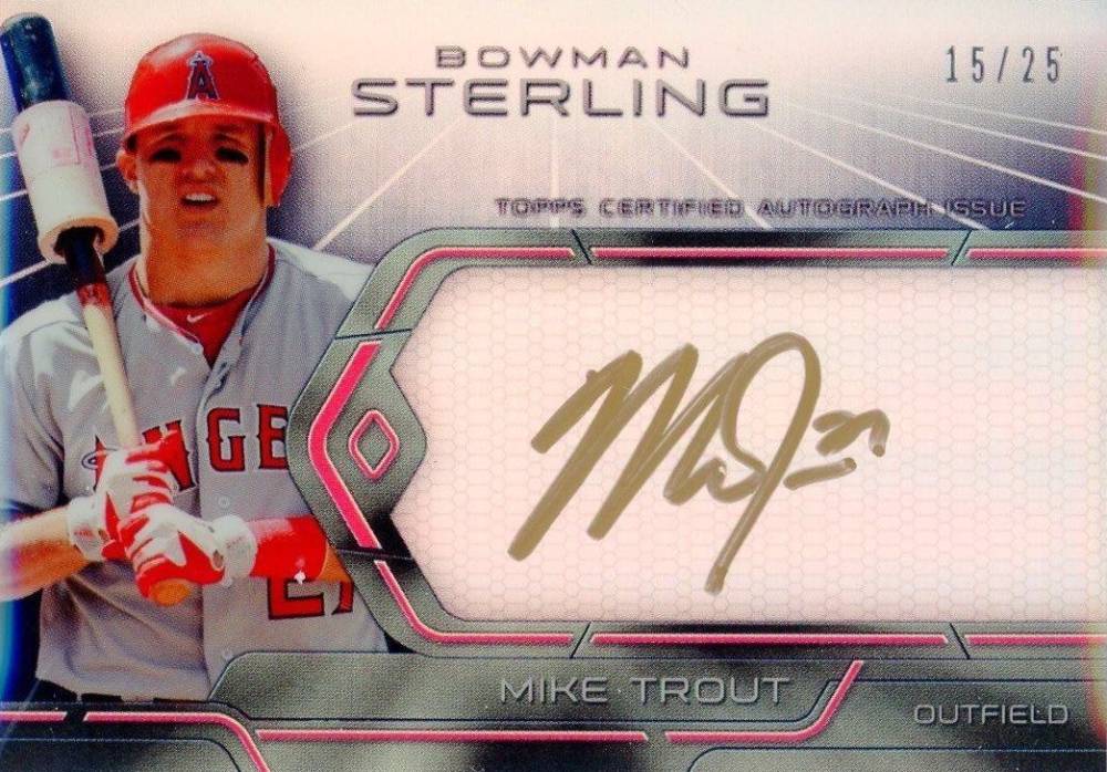 2013 Bowman Sterling Blue Sapphire Signings Mike Trout #BSSMT Baseball Card