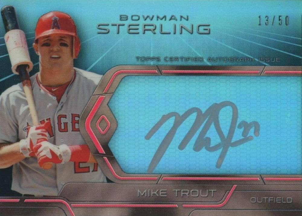 2013 Bowman Sterling Blue Sapphire Signings Mike Trout #BSSMT Baseball Card
