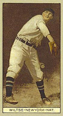 1912 Brown Backgrounds Red Cycle Wiltse-New Your-Nat. #199 Baseball Card