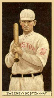 1912 Brown Backgrounds Red Cycle Sweeney-Boston-Nat. #180 Baseball Card