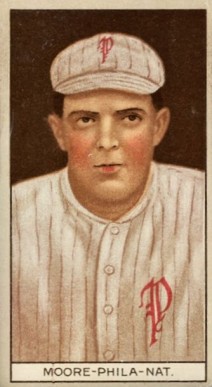 1912 Brown Backgrounds Red Cycle Earl Moore #131 Baseball Card
