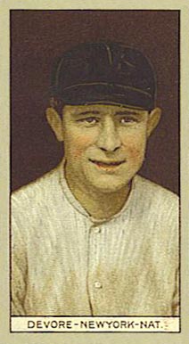 1912 Brown Backgrounds Red Cycle DEVORE-NEWYORK-NAT. #45 Baseball Card