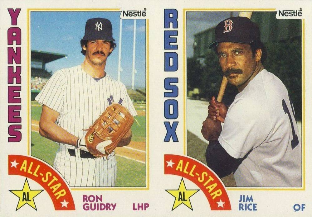 1984 Topps Nestle Hand Cut Ron Guidry/Jim Rice # Baseball Card