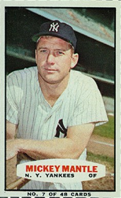 1966 Bazooka Mickey Mantle #7 Baseball Card