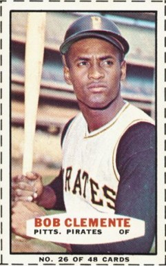 1966 Bazooka Singles Roberto Clemente #26 Baseball Card