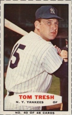 1966 Bazooka Tom Tresh #40 Baseball Card
