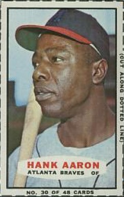 1966 Bazooka Hank Aaron #30 Baseball Card