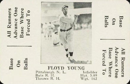 1936 S & S Game Floyd Young #52 Baseball Card