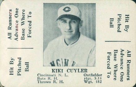 1936 S & S Game Kiki Cuyler #10 Baseball Card