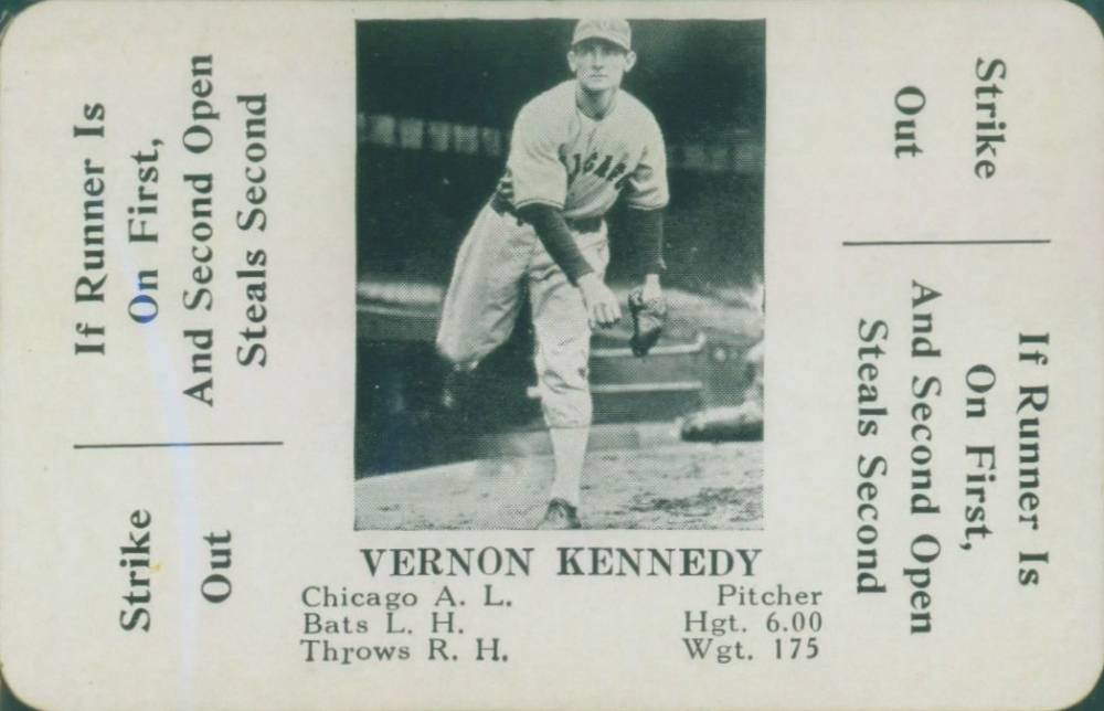 1936 S & S Game Vernon Kennedy #37 Baseball Card