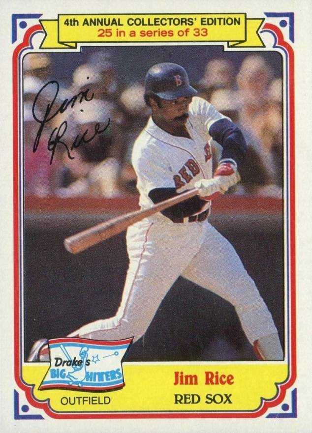 1984 Drake's Jim Rice #25 Baseball Card
