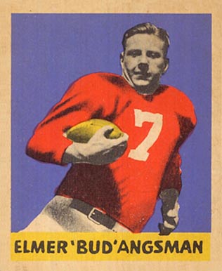 1949 Leaf Elmer "Bud" Angsman #9 Football Card