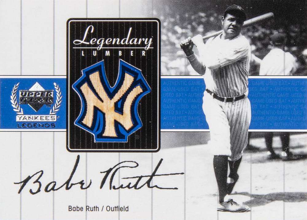 2000 Upper Deck Yankees Legends Legendary Lumber Babe Ruth #BR-LL Baseball Card