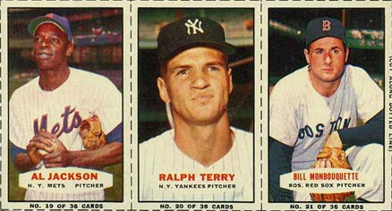 1963 Bazooka Panel Jackson/Terry/Monbouquette #7 Baseball Card