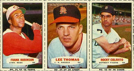 1963 Bazooka Panel Robinson/Thomas/Colavito #11 Baseball Card