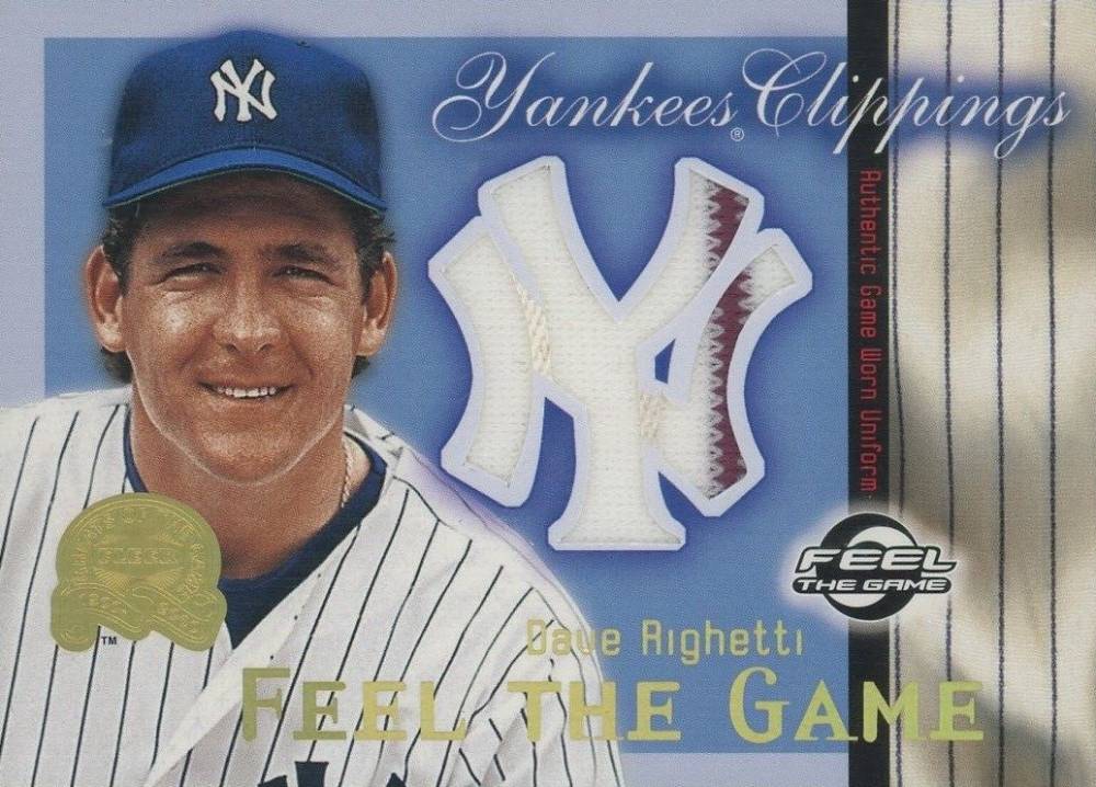 2000 Fleer Greats Yankees Clippings Dave Righetti # Baseball Card