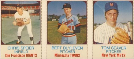 1975 Hostess Speier/Blyleven/Seaver # Baseball Card