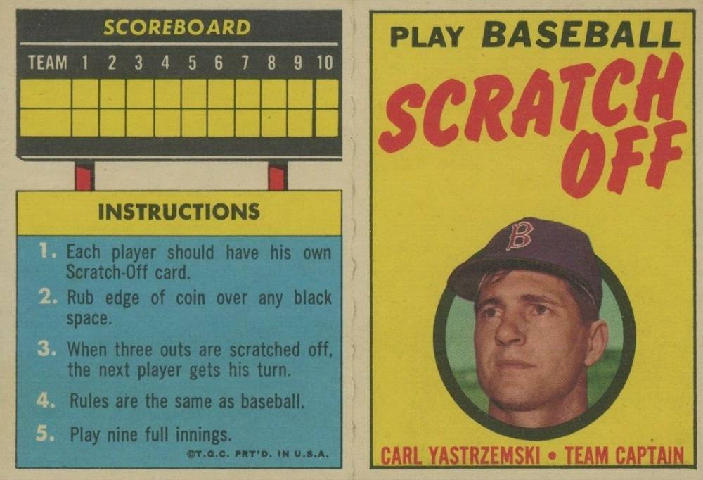 1970 Topps Scratch-Offs Carl Yastrzemski # Baseball Card