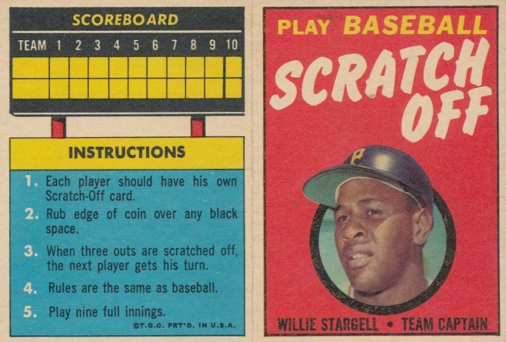 1970 Topps Scratch-Offs Willie Stargell # Baseball Card