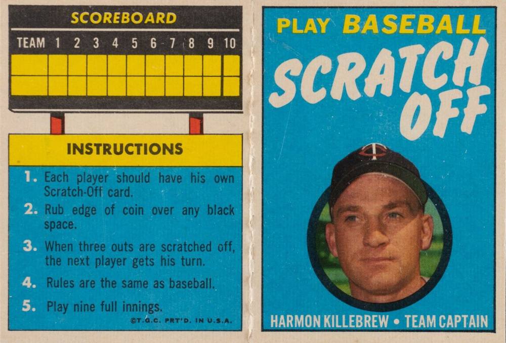 1970 Topps Scratch-Offs Harmon Killebrew # Baseball Card