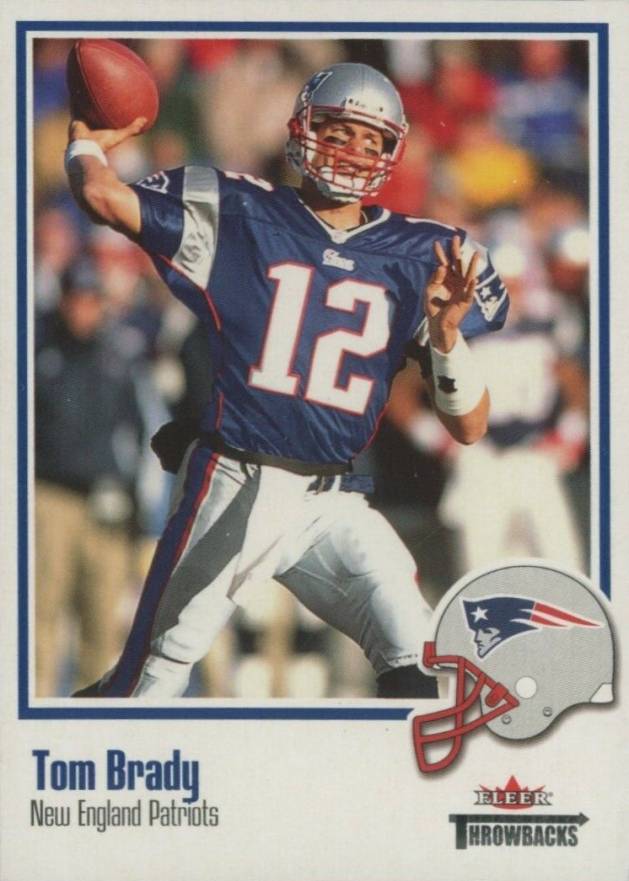 2002 Fleer Throwbacks Tom Brady #75 Football Card