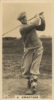 1926 Lambert & Butler Who's Who in Sport Jesse Sweetser #30 Golf Card