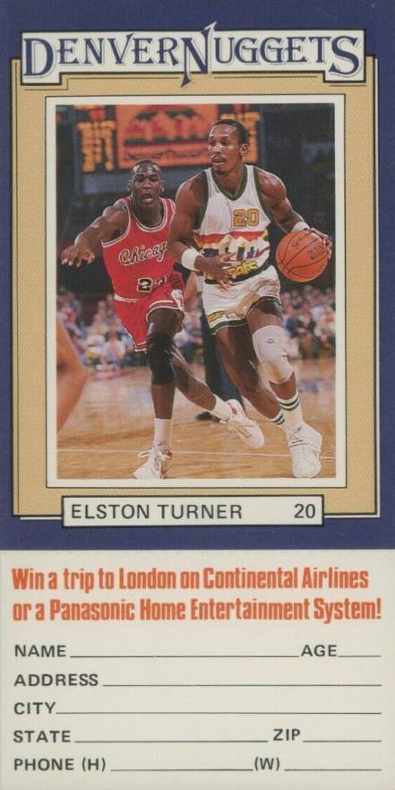 1985 Nugget's Police Turner/Jordan #8 Basketball Card
