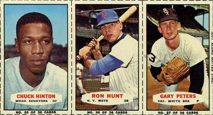 1964 Bazooka Panel Hinton/Hunt/Peters #9 Baseball Card