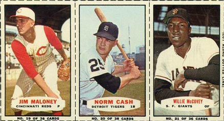 1964 Bazooka Panel Maloney/Cash/McCovey #7 Baseball Card