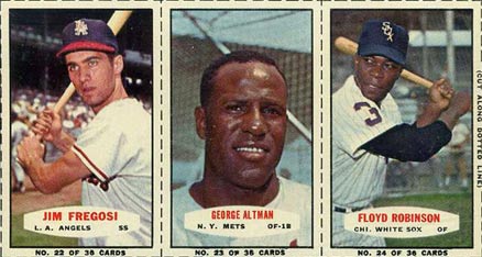 1964 Bazooka Panel Fregosi/Altman/Robinson #8 Baseball Card