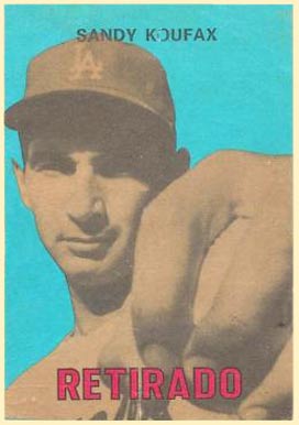 1967 Venezuela Topps Sandy Koufax #162 Baseball Card