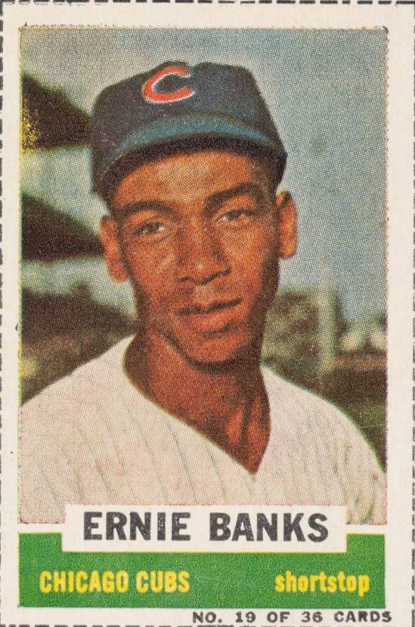 1961 Bazooka Ernie Banks #19 Baseball Card