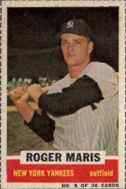 1961 Bazooka Singles Roger Maris #5 Baseball Card