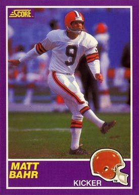 1989 Score Supplemental Matt Bahr #410S Football Card