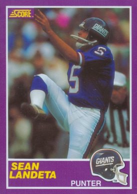 1989 Score Supplemental Sean Landeta #371S Football Card