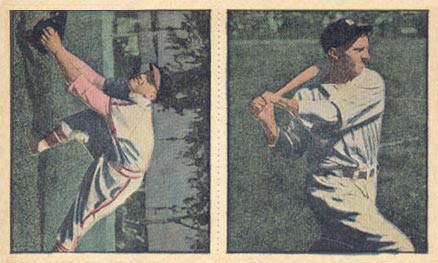 1951 Berk Ross Panel Henrich/Musial #2-3/2-1 Baseball Card