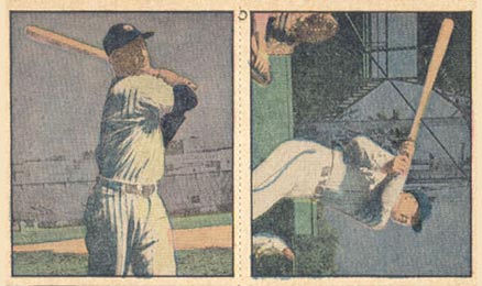 1951 Berk Ross Panel Johnson/Mize #1-5/1-7 Baseball Card