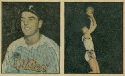 1951 Berk Ross Panel Simmons/Sharman #4-9/4-11 Baseball Card