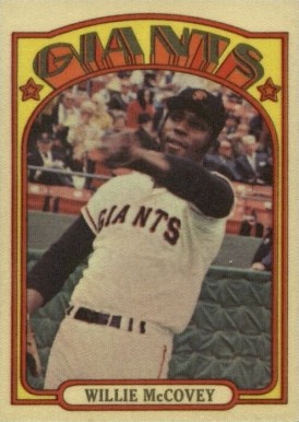 1972 Topps Cloth Sticker Willie McCovey # Baseball Card