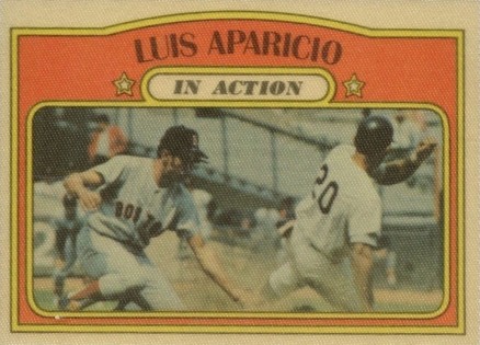 1972 Topps Cloth Sticker Luis Aparicio # Baseball Card