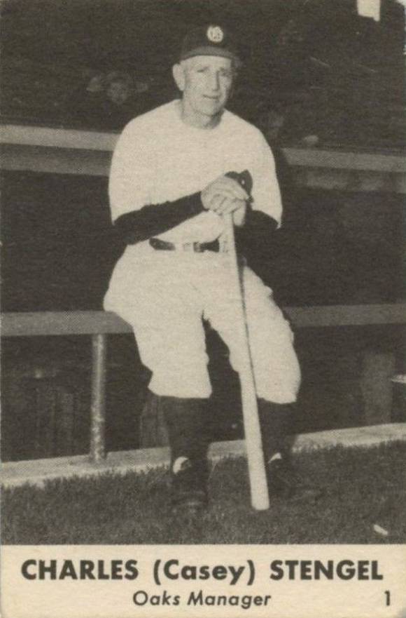 1947 Smith's Oakland Oaks Casey Stengel #1 Baseball Card